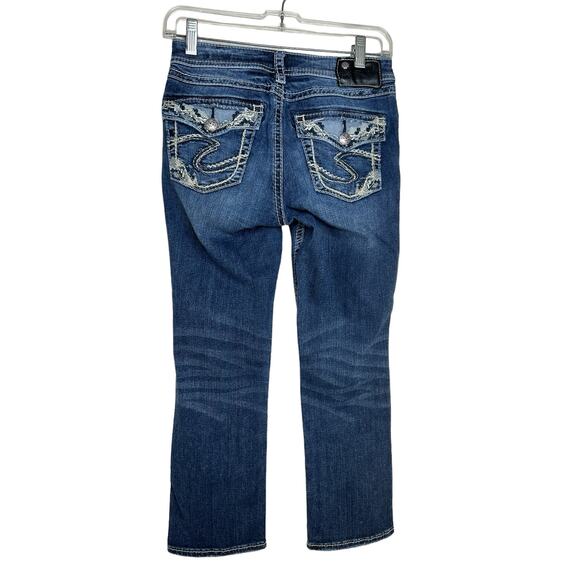 Silver Jeans Capris Size 26 Suki Thick Stitch Flap Pockets - Picture 1 of 8
